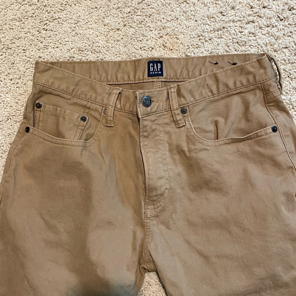GAP Khaki Everyday Trousers size 29x30 slim